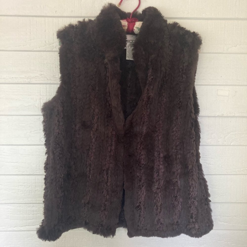 Chico's Rabbit Fur Vest 0